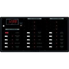 Blue Sea Systems 8379 Traditional Metal DC Circuit Breaker Panel, Main + 20 Positions, DC 21 Position DMM, circuit protection
