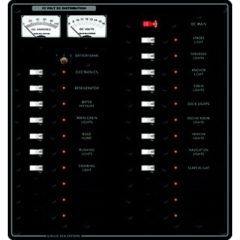 Blue Sea Systems 8380 Traditional Metal DC Circuit Breaker Panel, Main + 22 Positions, Circuit Protection, Electrical System, Backlit Label Positions, DC Labels, Blue Sea Systems Quality, Reliable Performance