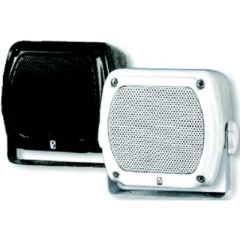 Poly-Planar MA840W Waterproof Sub Compact Box Speakers, White, Dual Cone System, Corrosion-proof, Immersive Audio, Poly Planar, Elegant Design