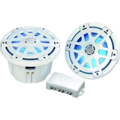 Poly-Planar MAOC8 Ocean Series Speakers, 8" White, Boat Speakers, Marine Audio