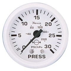 Faria Dress White 2" Water Pressure Gauge Kit, precision water pressure monitoring