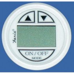 Faria Digital Depth Sounder, Dress White, Transom Transducer, boaters, accurate depth readings, back-lit display, audible alarms, visual alarms, programmable keel offset, easy installation, transom transducer, cable, metric units, US standard units, peace