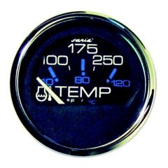 Faria Chesapeake SS Black 2" Gauge, Water Temperature Gauge