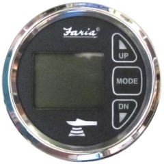 Faria In-Dash Dual Temperature Digital Depth Sounder, Transom Mounted Transducer