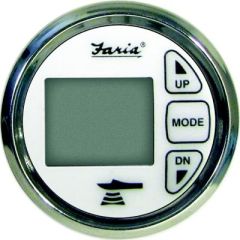 Faria In-Dash Dual Temperature Digital Depth Sounder, Transom Mounted Transducer