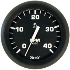 Faria 32842 Euro Black Tachometer, Diesel Engine