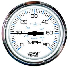 Faria 33839 Chesapeake SS White 4" Gauge, GPS Speedometer