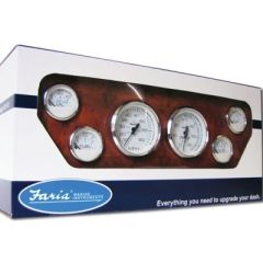 Faria Chesapeake SS 6 Gauge Inboard Set, boat gauge, marine instrumentation, boat dashboard, boat instruments, Faria Instruments, boat gauges, marine gauges, boat performance, boat accessories