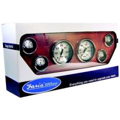 Faria Spun Silver 6 Gauge Inboard Set, boat gauge, marine instrumentation, boat performance, Faria instruments, boat dashboard, marine conditions, boat speed, engine RPM, fuel level, electrical system, engine temperature, oil pressure, boating adventures,