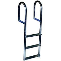 Dock Edge Welded Aluminum Fixed Wide Step Ladder, marine accessories