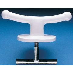 Dock Edge InstaCleat Classic 5" White, Almag 35, docking accessories, cast aluminum, polyester poly coat finish, stainless steel T-bar, secure docking, easy installation, versatile size