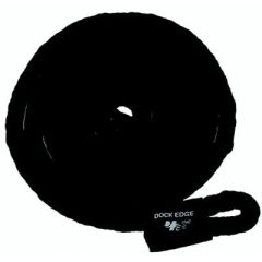 Dock Edge MFP Fender Line, boat fender, docking solution, high-quality materials, adjustable length, durable performance, nylon mesh reinforced loop, versatile applications, twin eye fender, center hole fender, sleek black color, boat aesthetics, 3/8" x 8