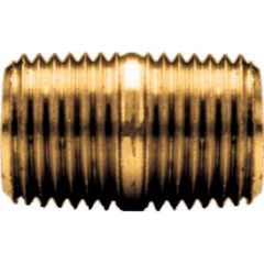 Fairview 112B Brass Close Nipple, 1/4" NPT, plumbing fittings, brass nipple