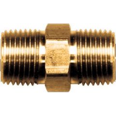 Fairview 122B Brass Hex Nipple, 1/4" NPT, plumbing fittings, durable brass fittings