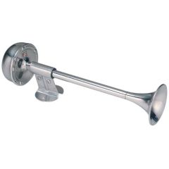 Marinco Compact Single Trumpet Electric Horn, Stainless Steel, 12V, Afi/Marinco/Guest/Nicro/BEP, Powerful Sound, Easy Installation