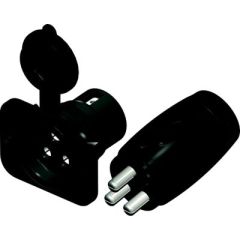 Marinco Trolling Motor Plug, Receptacle Combo, Waterproof Design, Corrosion-Resistant Components, Secure Electrical Connection, Watertight Sealing Cap, Marine Environments, Afi/marinco/guest/nicro/bep Brand