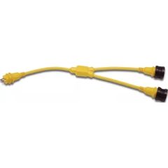 Marinco 157AY Standard "Y" Adapter, Dock Side Male 30A 125V Locking to Boat Side Female 2-30A/125V Locking