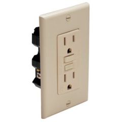 Marinco 1591-FI Ground Fault Circuit Interrupter (GFCI), Ivory, electrical safety, ground fault protection, reliable power, elegant design, advanced technology, durable construction, automatic detection, electrical installations, safety priority