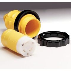 Marinco 30A/125V Female Connector, Weather-Resistant Cover