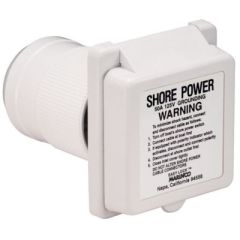 Marinco 50 Amp Power Inlet, Stainless Steel Trim, Marine Grade Construction, Easy Lock System, Watertight Cap, Rear Safety Enclosure, Corrosion Resistance, Durability, Aesthetics