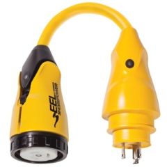 Marinco P30-504 EEL Pigtail Adapter, Boat Power Connection, Weatherproof Seal, Marine-Grade Durability, LED Power Indicator, Corrosion-Resistant Contacts, 5-Year Warranty, UL Listed.