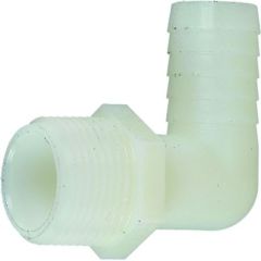 Green Line G21N90038038 Nylon 90° Male Pipe To Hose Adaptor, 3/8" Pipe, 3/8" Hose, plumbing project, industrial application