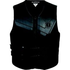 Mustang MV1283XXL13 Horsepower Neoprene PFD, Black, 2XL, water adventures, safety, comfort, flexibility, tribal seahorse artwork, style, snug fit, Triple-secured, split tail design, Transport Canada/CCGuard approved, quality, reliability, serious water en