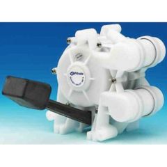 Whale GP0551 Gusher Galley Foot Pump, Left Hand Lever, Attwood Marine, Self-Priming, Freshwater, Saltwater, 1/2" Hose Connections, Through Bulkhead Installation, 4 Gallons Per Minute, Durable Construction