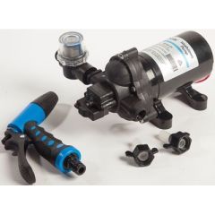 Whale WD4517T High Pressure Wash Down Pump Kit, 4.5 GPH, Attwood Marine, 12V, boat cleaning, marine cleaning, high pressure pump, durable, reliable, efficient, saltwater cleaning, marine environment, easy installation, trigger handset, filter, debris-free