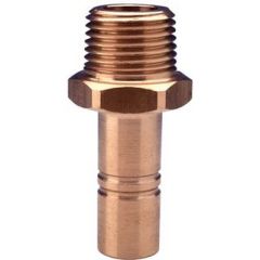 Whale WX1524B Stem Adaptor, Male 1/2 N P, Quick Connect System, Cage Collet, Attwood Marine, Semi-Rigid Pipework, Double Gripper, Collet Cover, Measured Cut Marks, Single Piece Moulding, Compatibility, Durability
