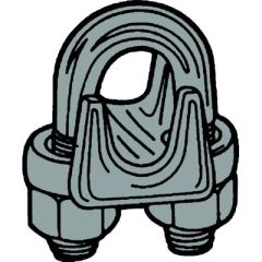 Keystone WRC716 Galvanized Wire Rope Clip, 7/16", Galvanized Wire Rope Clip, Keystone Supplies Co, PMG Construction, Precision Malleable Galvanized, Bulk Quantity, Professional Contractor, DIY Enthusiast, Superior Performance, Durability.