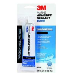5200 Sealant, White 3 oz., polyurethane sealer, fiberglass deck, wood to fiberglass, caulking guns, 3M brand