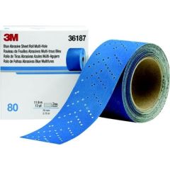 3M Blue Abrasive Hookit Sheet Roll, paint removal