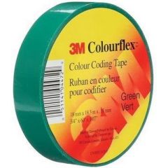 3M Colourflex™ Coloured Vinyl Electrical Tape, Green, Electrical Tape
