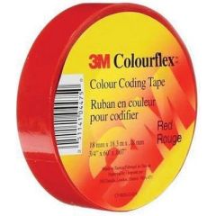 3M Colourflex™ Coloured Vinyl Electrical Tape, Red, Electrical Tape