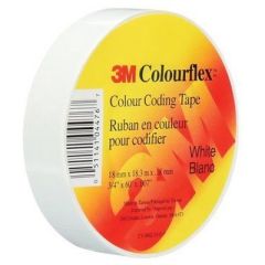 3M Colourflex™ Coloured Vinyl Electrical Tape, White, Electrical Tape