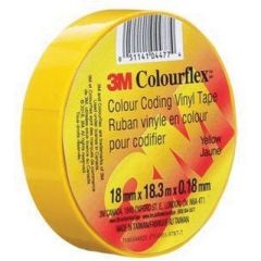 3M Colourflex™ Coloured Vinyl Electrical Tape, Yellow, Electrical Tape