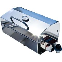 Stow N' Go 58135 160 Gas BBQ Grill, Thermometer and Igniter, Portable Grill, Stainless Steel, Fold-away Legs, Built-in Thermometer, Igniter, 160 Square Inches Cooking Surface, Camco Manufacturer, Kuuma Mount Compatibility