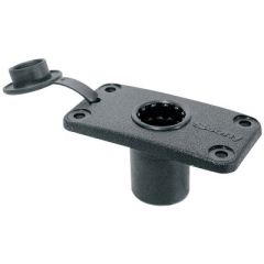 Scotty 244BK Flush Mount Bracket, Black, fishing rod holder, kayak decks, Scotty post mount rod holders, Scotty downriggers, watertight applications, fishing gear, fishing enthusiasts, durable, sleek black, installation, streamlined, fishing adventure