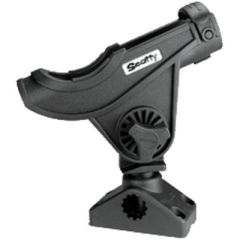 Scotty 280BK Bait Caster, Spinning Rod Holder, Black, Fishing accessory, Side/Deck Mount, Scotty downriggers, Fishing gear, Rod holder, Fishing adventure, Fishing equipment, Fishing trip.