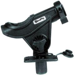 Scotty 281BK Bait Caster/Spinning Rod Holder, Black, Fishing accessory, Scotty downriggers, Flush mount, Durable construction