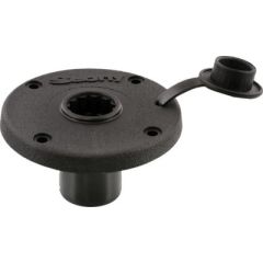 Scotty 344BK Round Flush Mount Bracket, Black, Kayak Decks, Fishing Gear, Splash Cover, Rod Holders, Scotty Downriggers, Water Damage, Compatibility, Angler, Fishing Setup, Aesthetics, Boat