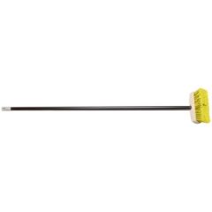 Starbrite Economy Handle, 8" Standard Brush, durable plastic coating, nylon screw thread end, polypropylene brush head, vibrant yellow color, soft bristles, outdoor equipment, cleaning tools, cleaning routine, Starbrite difference