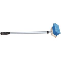 Starbrite Extending Handle, Screw Thread End, 8" Standard Brush, Deck Cleaning Solution, Boat Maintenance, Medium Duty Bristles, Aluminum Handle, Nylon Screw Thread, Secure Connection, Marine Industry, Effortless Maintenance.