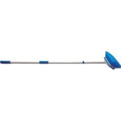 Starbrite Standard Extending Handle, Deluxe Brush, deck cleaning solution, high density Star prene bristles, non-slip hand grips, positive twist lock, aircraft-grade aluminum, maintenance-free, floatable design, medium-sized bristles, blue color, exceptio
