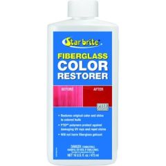 fiberglass color restorer, PTEF technology, boat oxidation, chalking, fading, gelcoat protection, dark colored boats, Starbrite manufacturer, boat appearance, boat maintenance, boat restoration