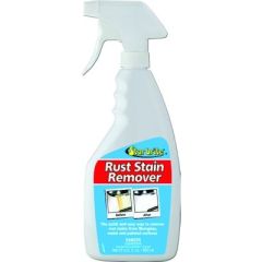 Rust Stain Remover, 22 oz., fiberglass, metal, painted surfaces, rust drip stains, sprinkler rust deposits, Starbrite, 650 ml, safety, boat, car, surfaces, quality, compliance, effectiveness.