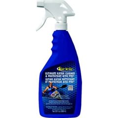 Ultimate Paddlesports Cleaner, Protectant With PTEF, fiberglass, Kevlar®, plastic rotomolded kayaks, paddleboards, canoes, grime, dirt, salt deposits, PTEF polymers, UV damage, Starbrite, 650 ml, 22 oz., professional paddler, weekend enthusiast, gear, lif