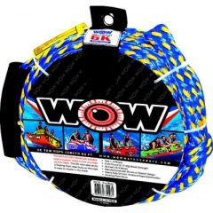 WOW Towable Tow Rope, Heavy-Duty Construction, Floating Foam Buoy, 60', 6 Riders