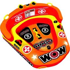 WOW 141060 Bingo 2 Cockpit Tube, Towable, Thrill-seekers, Comfort, Support, Durability, Stability, Safety, Grip, Visibility, Inflation, Deflation, EZ tow connector, WOW Watersports, High-quality, Water sports, Adrenaline-pumping